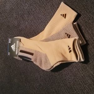 Adidas men's cushioned socks. Pack of 3. Mid crew. Size 6-12